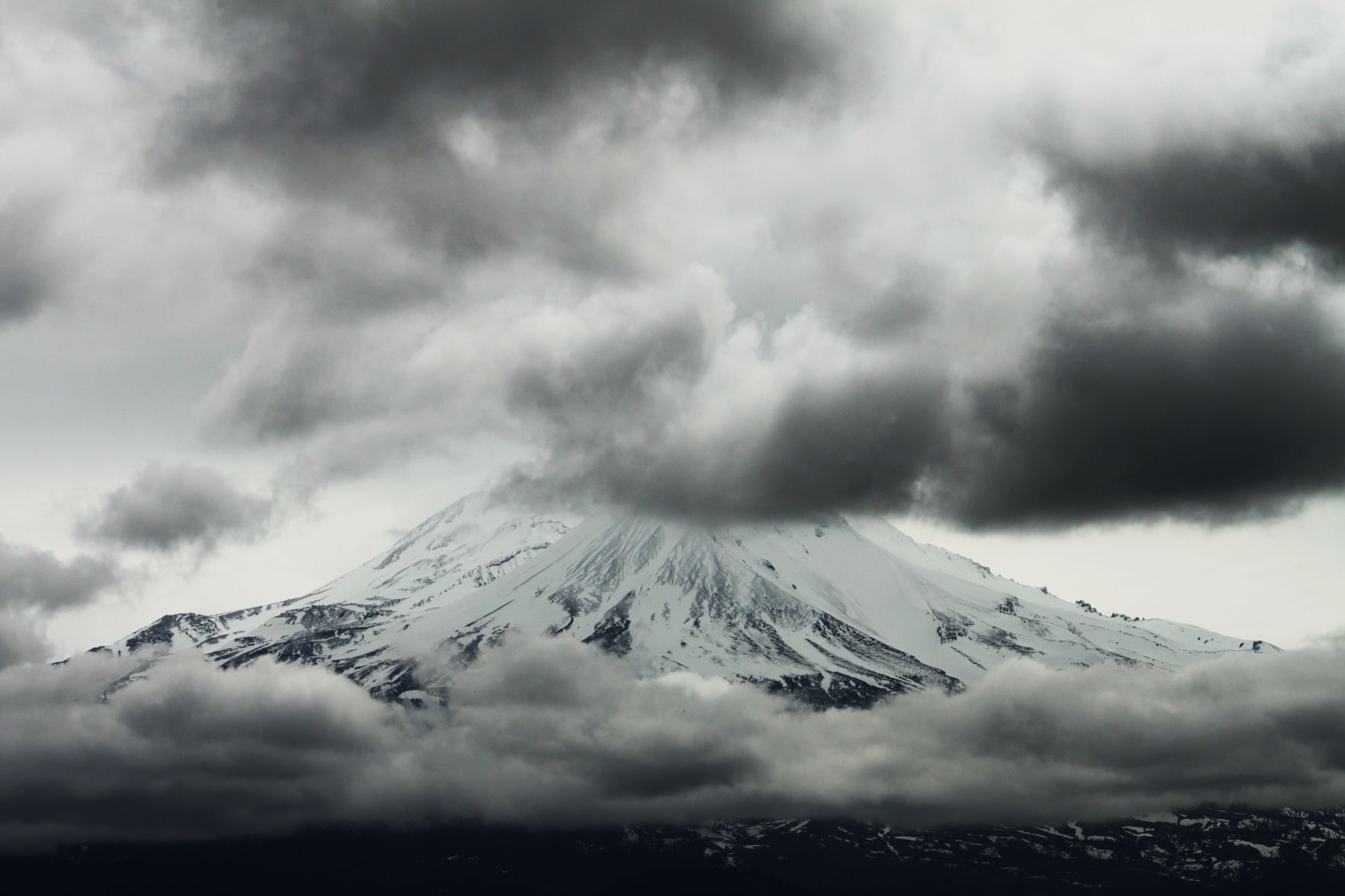 Mount Shasta in winter